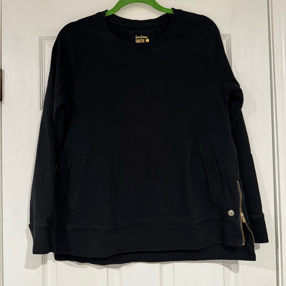 Lilly Pulitzer Black Beachcomber Sweatshirt Large